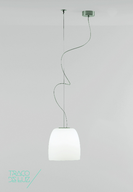 Notte S5 branco, candeeiro de suspensão da marca Prandina, na Traço de Luz iluminação, Portugal